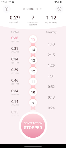 Contraction Timer & Counter 9m screenshot 3