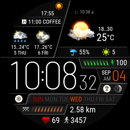 Weather watch face W6.5 screenshot 11