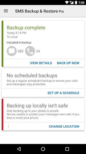 SMS Backup & Restore Pro screenshot 4