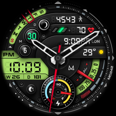 MD242 Hybrid watch face screenshot 16