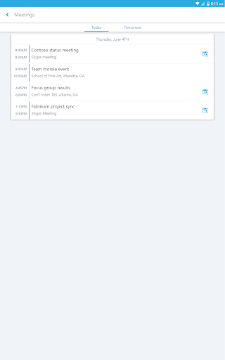 Skype for Business for Android screenshot 1