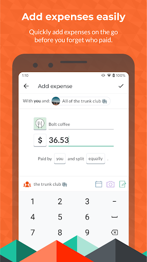 Splitwise screenshot 1