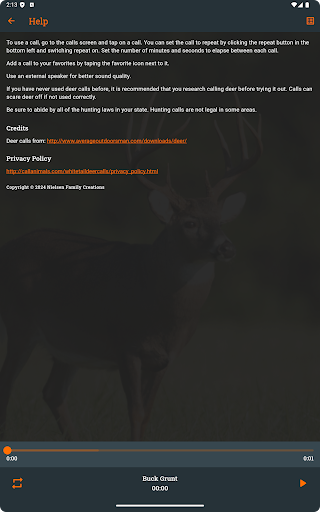Whitetail Deer Calls Pro screenshot 8