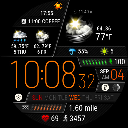 Weather watch face W6.5 screenshot 19
