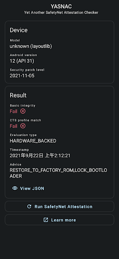 YASNAC - SafetyNet Checker screenshot 4