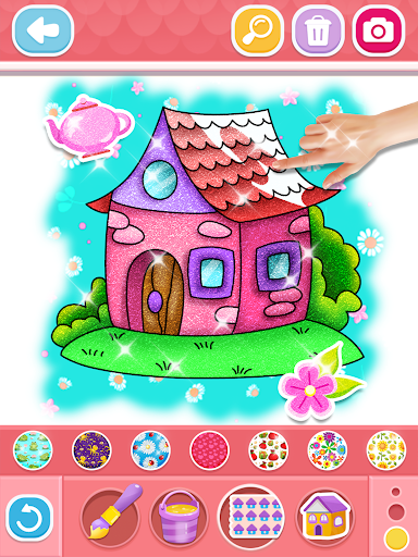 Glitter House coloring for kid screenshot 17
