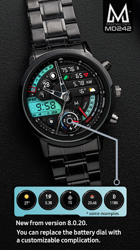 MD242 Hybrid watch face screenshot 2