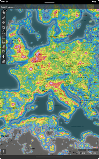 Light pollution map screenshot 12