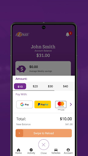 E-PASS Toll App screenshot 2