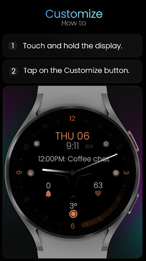 Minimal Black v30 Watch Face screenshot 3