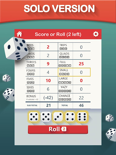 Yazy the yatzy dice game screenshot 14