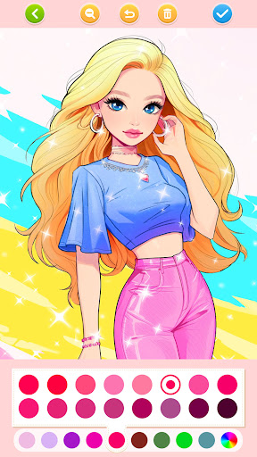 Doll Color: Princess Coloring screenshot 1