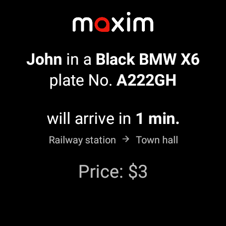 maxim — order a taxi & food screenshot 2