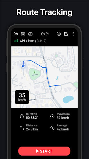 GPS Speedometer : Odometer HUD screenshot 1