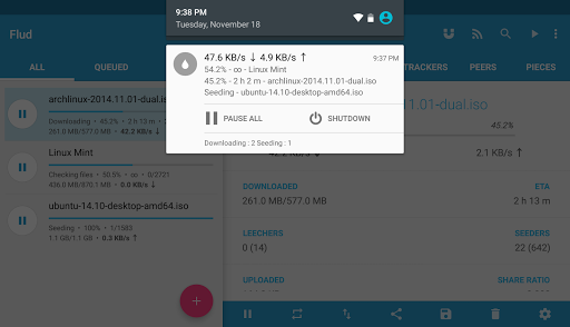 Flud - Torrent Downloader screenshot 3