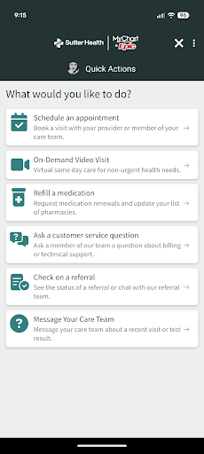 Sutter Health My Health Online screenshot 6