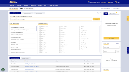 NAPA PROLink screenshot 6