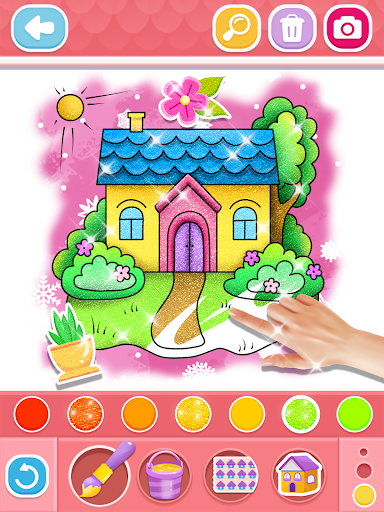 Glitter House coloring for kid screenshot 19