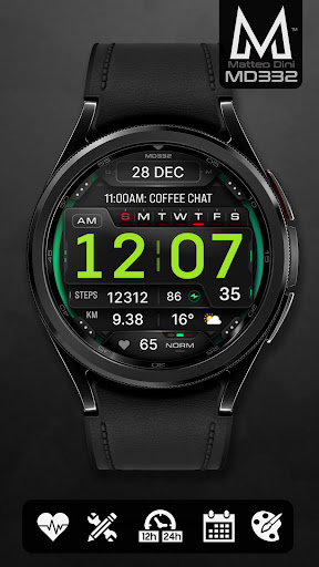 MD332 Digital watch face screenshot 6