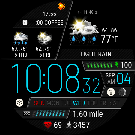 Weather watch face W6.5 screenshot 1