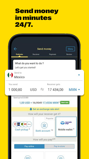 Western Union Send Money Now screenshot 1