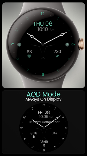 Minimal Black v30 Watch Face screenshot 6