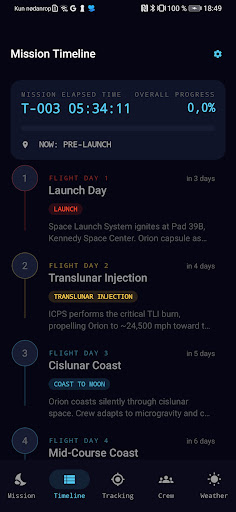 Artemis Mission Tracker screenshot 4