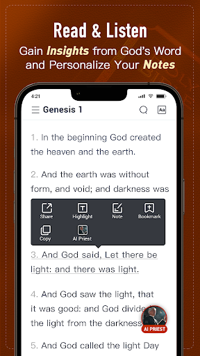 Holy Bible, KJV Bible + Audio screenshot 1