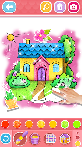 Glitter House coloring for kid screenshot 12
