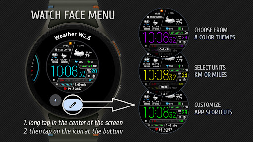 Weather watch face W6.5 screenshot 5