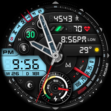 MD242 Hybrid watch face screenshot 13