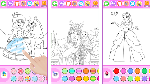 Princess Coloring Book Glitter screenshot 6
