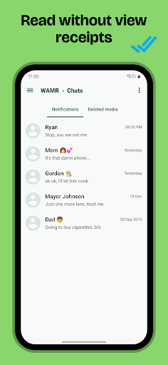 WAMR: Reveal deleted messages! screenshot 4