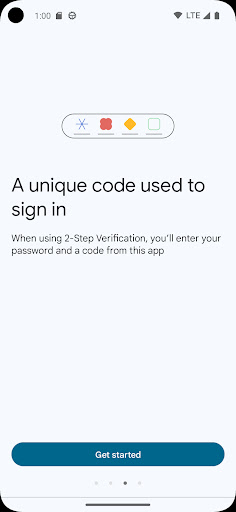 Google Authenticator screenshot 1