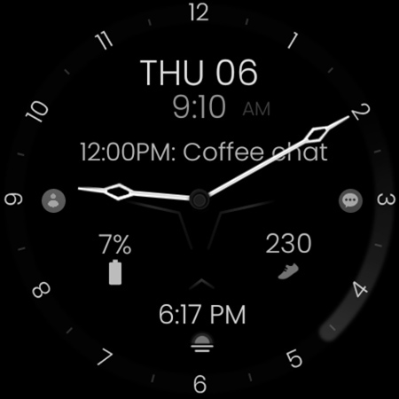 Minimal Black v30 Watch Face screenshot 8