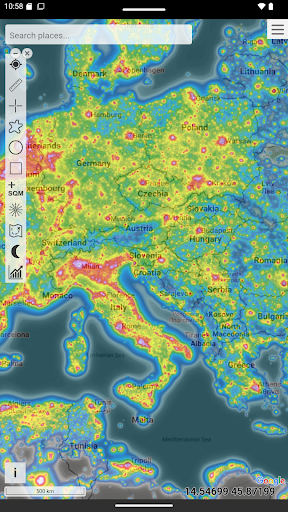 Light pollution map screenshot 8