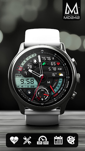 MD242 Hybrid watch face screenshot 6