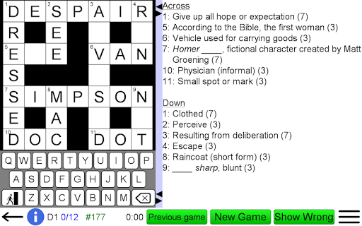 Crossword Unlimited screenshot 1