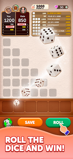 Farkle Dice Roll screenshot 2