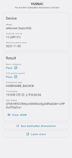YASNAC - SafetyNet Checker screenshot 1