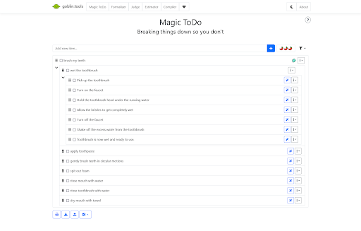Goblin Tools screenshot 5