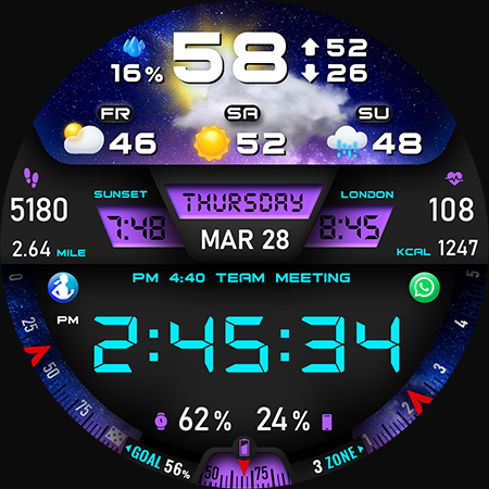 PER27 Digital Watch Face screenshot 8
