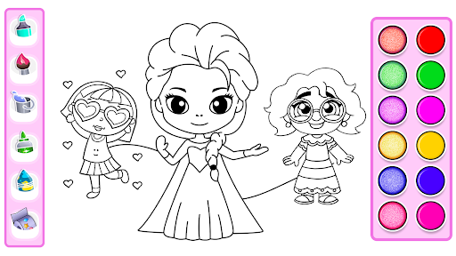 Princess Coloring Book Glitter screenshot 8