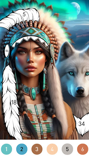 Fantasy Color By Number Game screenshot 2