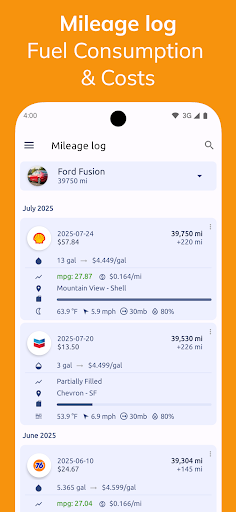 Fuelio: gas log & gas prices screenshot 1