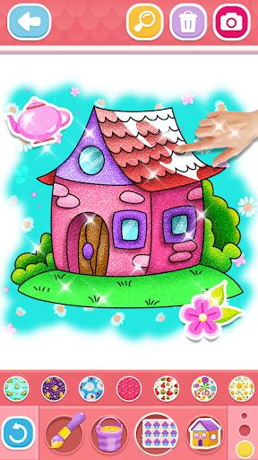 Glitter House coloring for kid screenshot 5