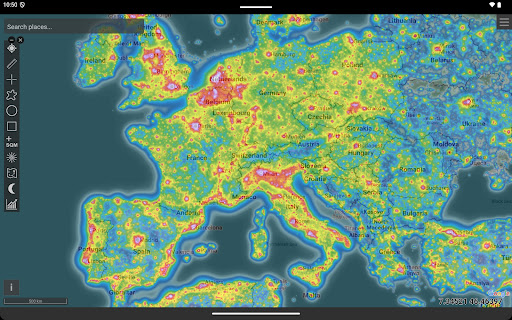 Light pollution map screenshot 9
