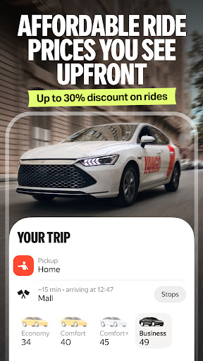 Yango: taxi, food, delivery screenshot 1