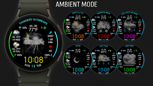 Weather watch face W5.5 screenshot 9