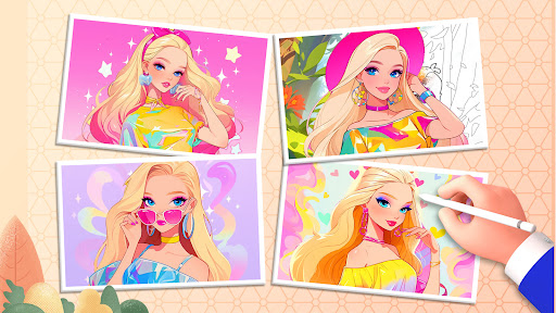 Doll Color: Princess Coloring screenshot 6